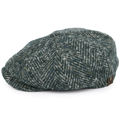 Casquette Gavroche en Laine Vierge à Chevrons Hatteras mélange de verts STETSON