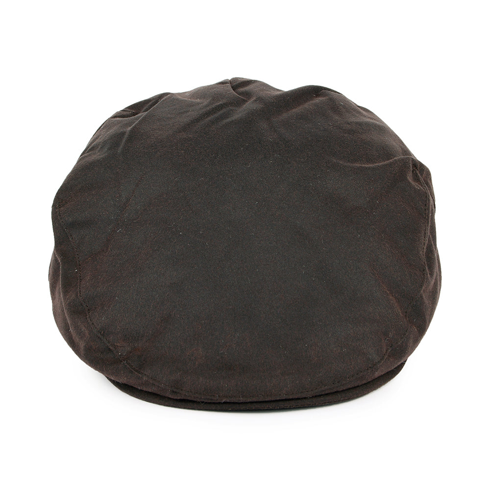 Casquette Plate en Coton Ciré Britannique marron FAILSWORTH