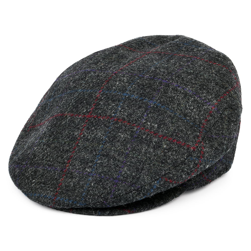 Casquette Plate à Carreaux Lord anthracite BAILEY