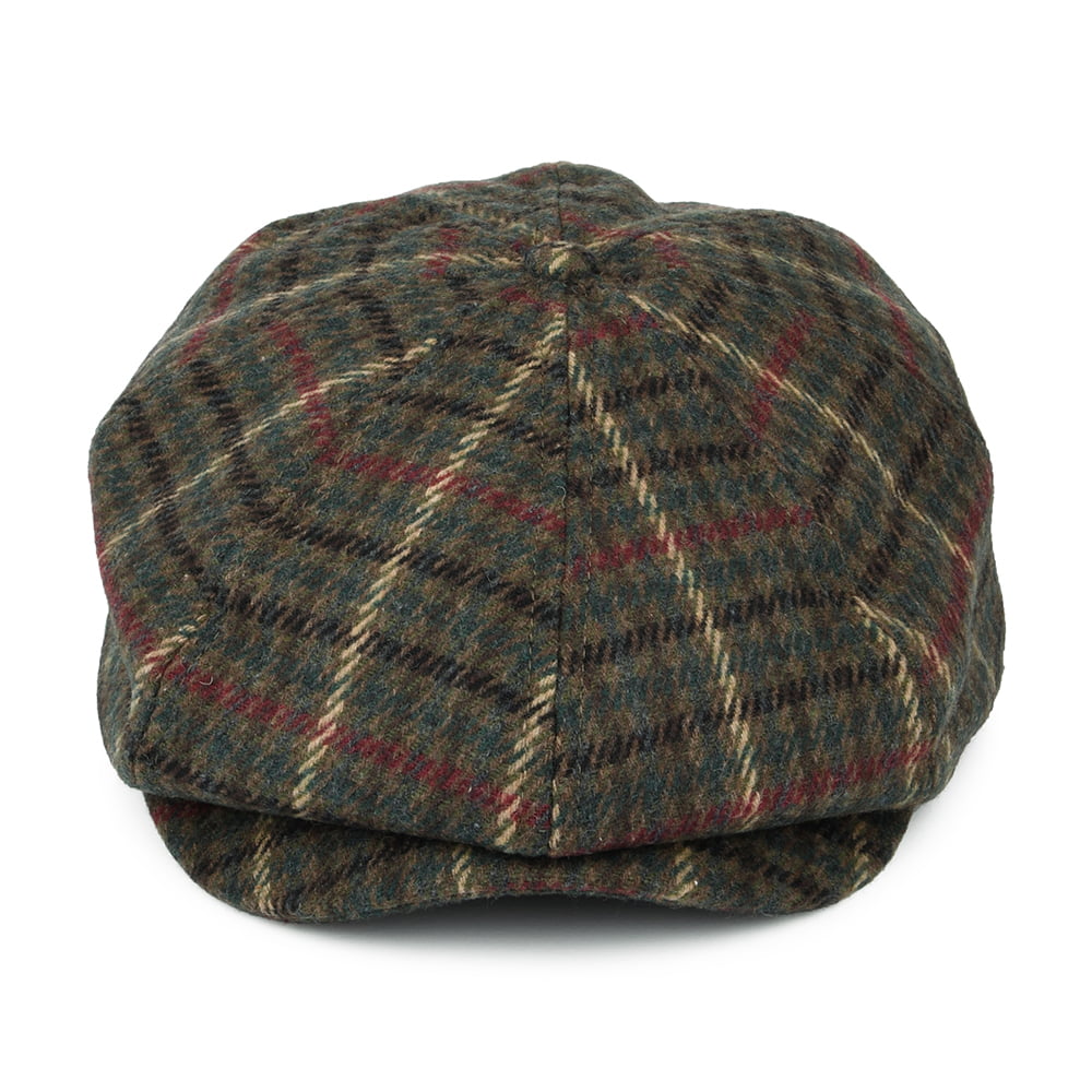 Casquette Gavroche à Carreaux Brood olive-mousse BRIXTON