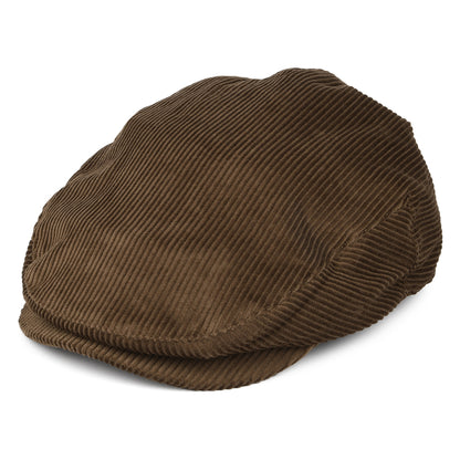 Casquette Plate en Velours Côtelé Hooligan marron BRIXTON