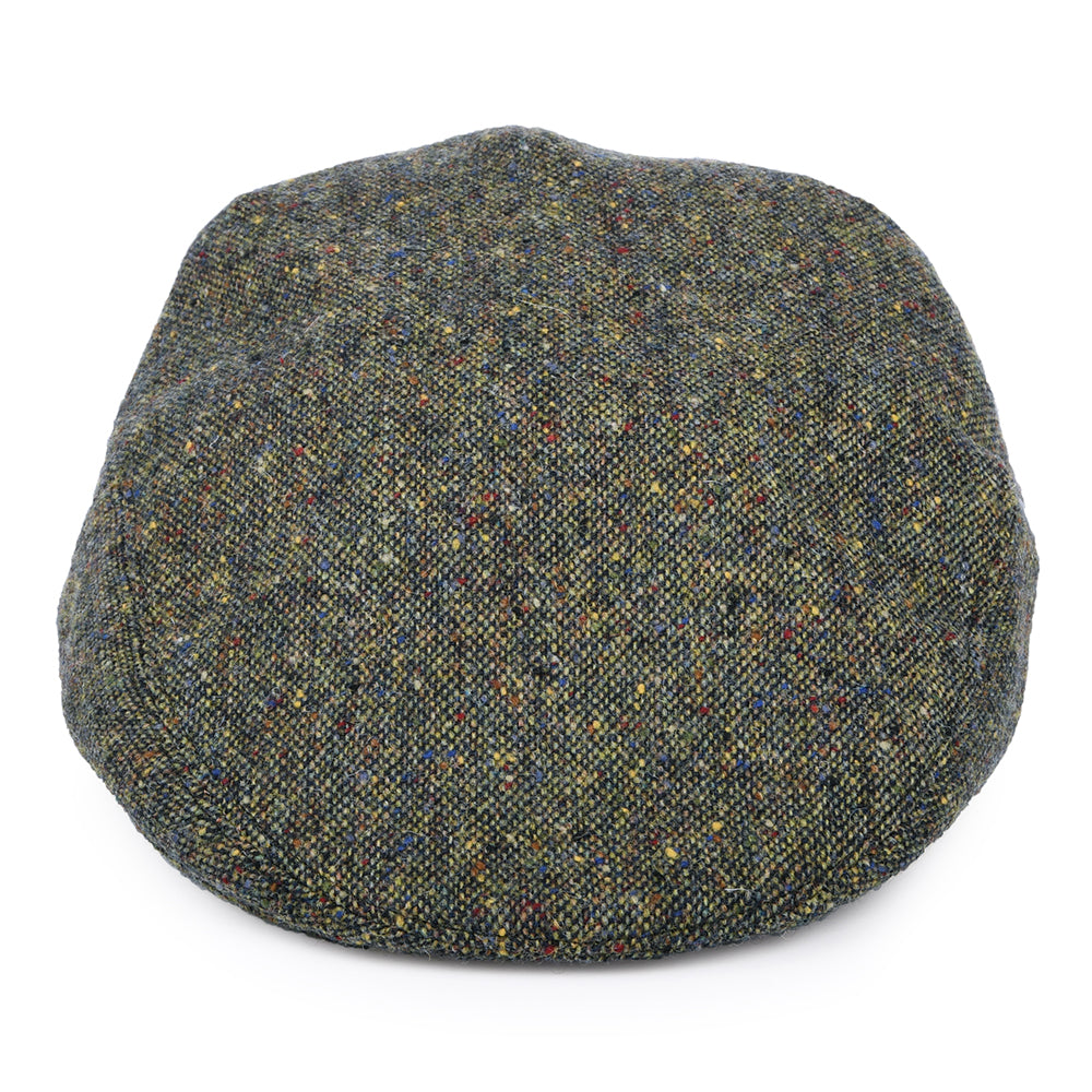 Casquette Plate en Tweed du Donegal Chiné vert CITY SPORT