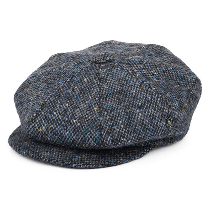 Casquette Gavroche en Tweed du Donegal Chiné bleu CITY SPORT