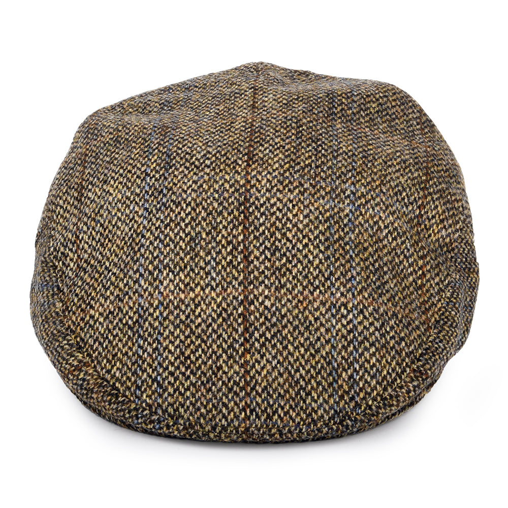 Casquette Plate en Laine Vierge à Carreaux beige sable-marron CITY SPORT