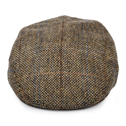 Casquette Plate en Laine Vierge à Carreaux beige sable-marron CITY SPORT