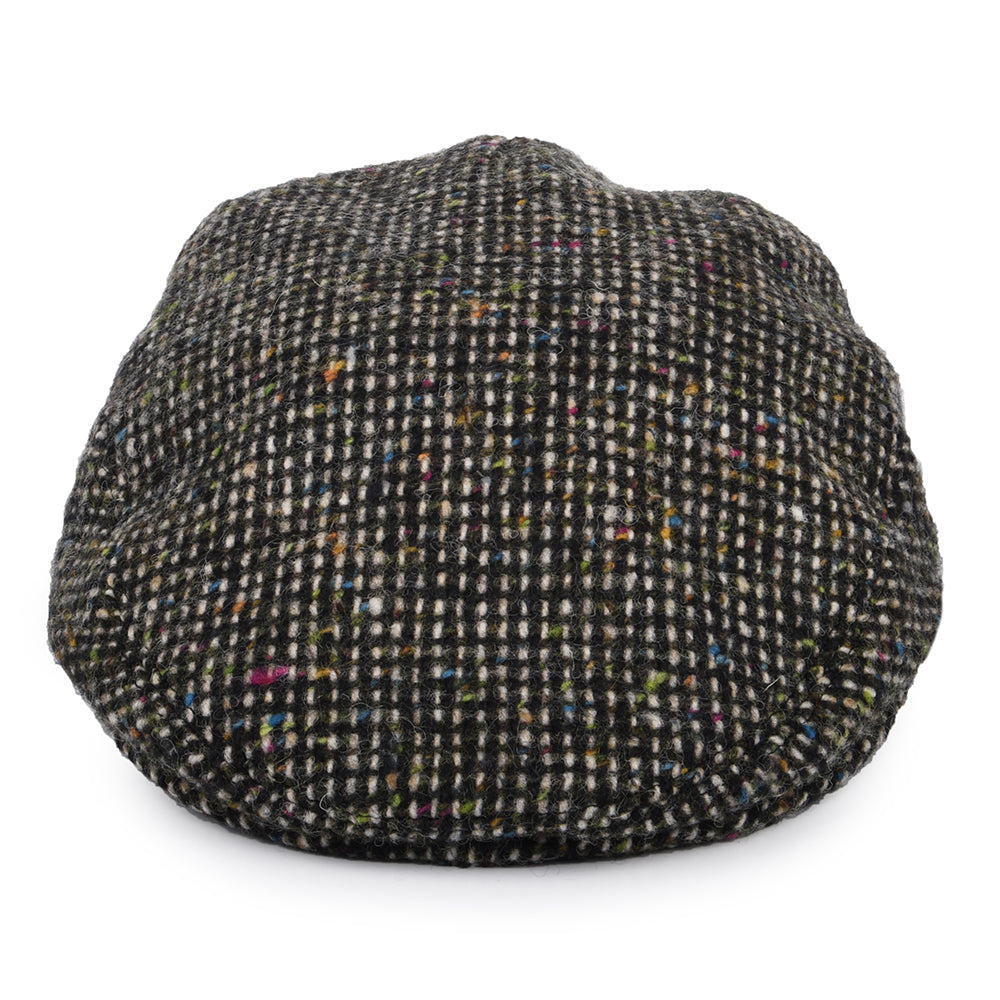 Casquette Plate en Tweed du Donegal Moucheté noir-beige sable-multi CITY SPORT