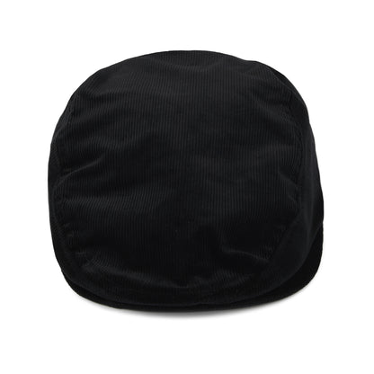 Casquette Plate en Velours Côtelé noir KANGOL