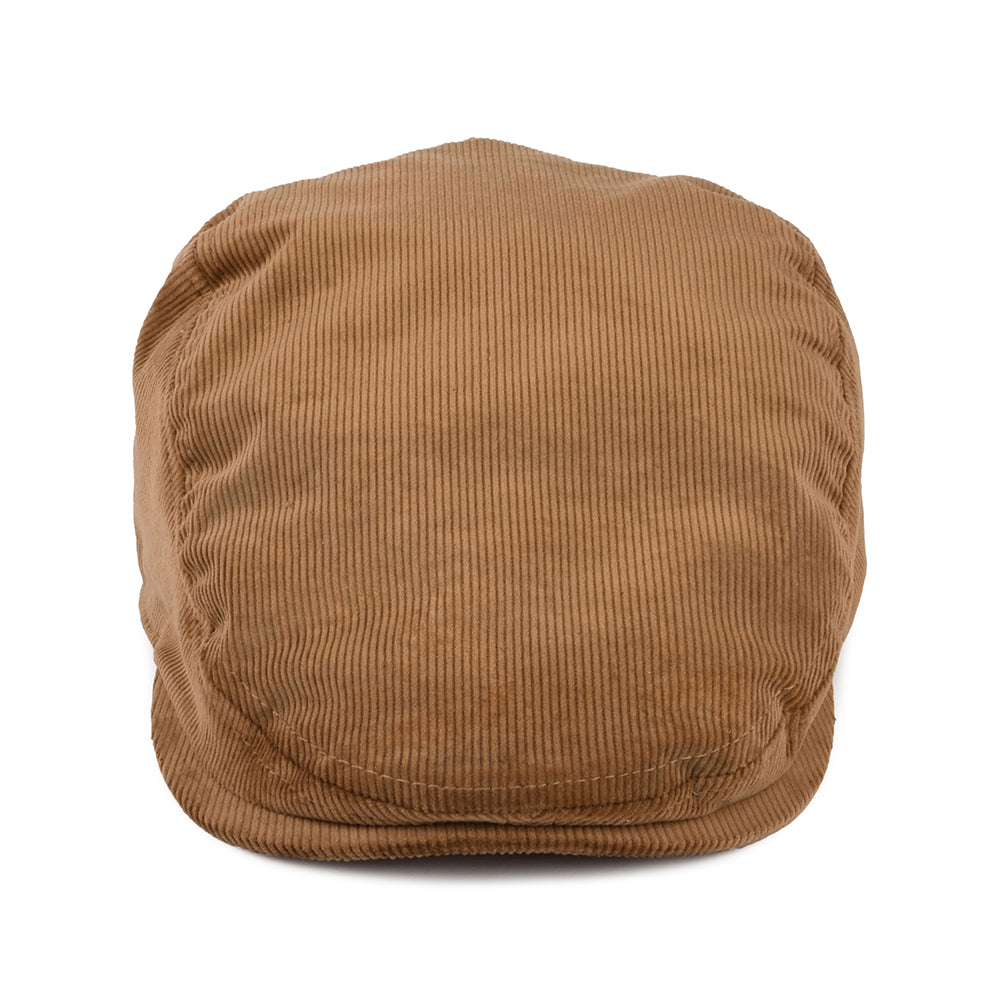 Casquette Plate en Velours Côtelé marron KANGOL
