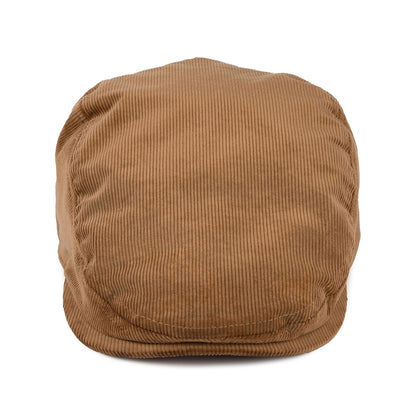 Casquette Plate en Velours Côtelé marron KANGOL