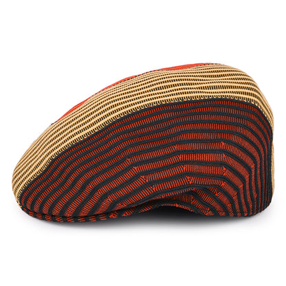 Casquette Plate 504 Tri Tone Rib vin-doré-rouge KANGOL