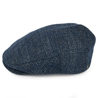 Casquette Plate à Carreaux Hooligan bleu marine-blanc cassé BRIXTON