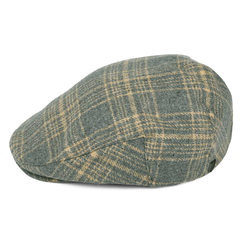 Casquette Plate à Carreaux Hooligan beige sable-gris BRIXTON