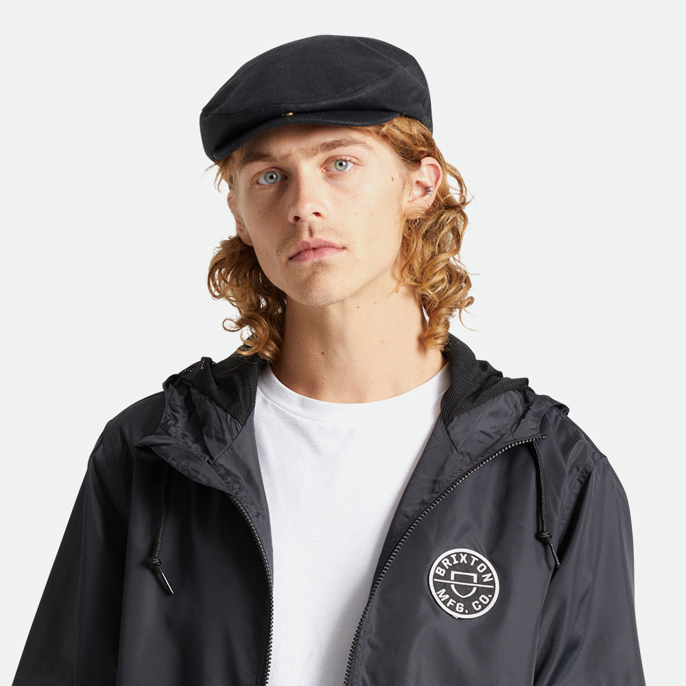 Casquette Plate en Chanvre Hooligan X noir BRIXTON