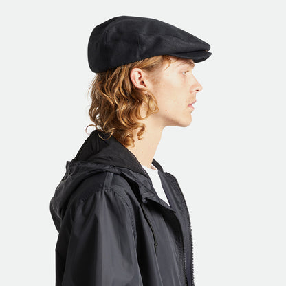 Casquette Plate en Chanvre Hooligan X noir BRIXTON