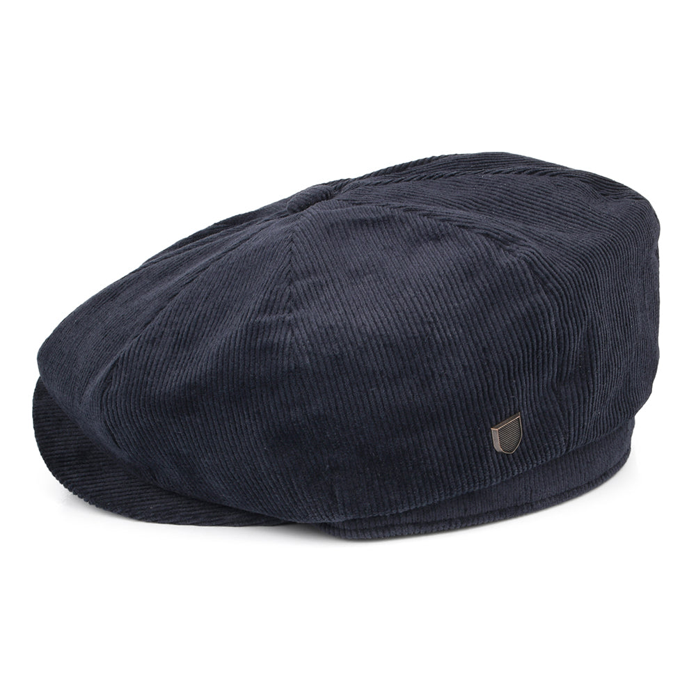 Casquette Gavroche en Velours Côtelé Ample Brood bleu marine BRIXTON