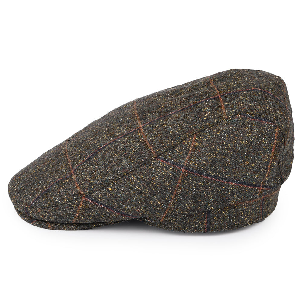 Casquette Plate en Soie et Coton Mallalieus Sports loden FAILSWORTH