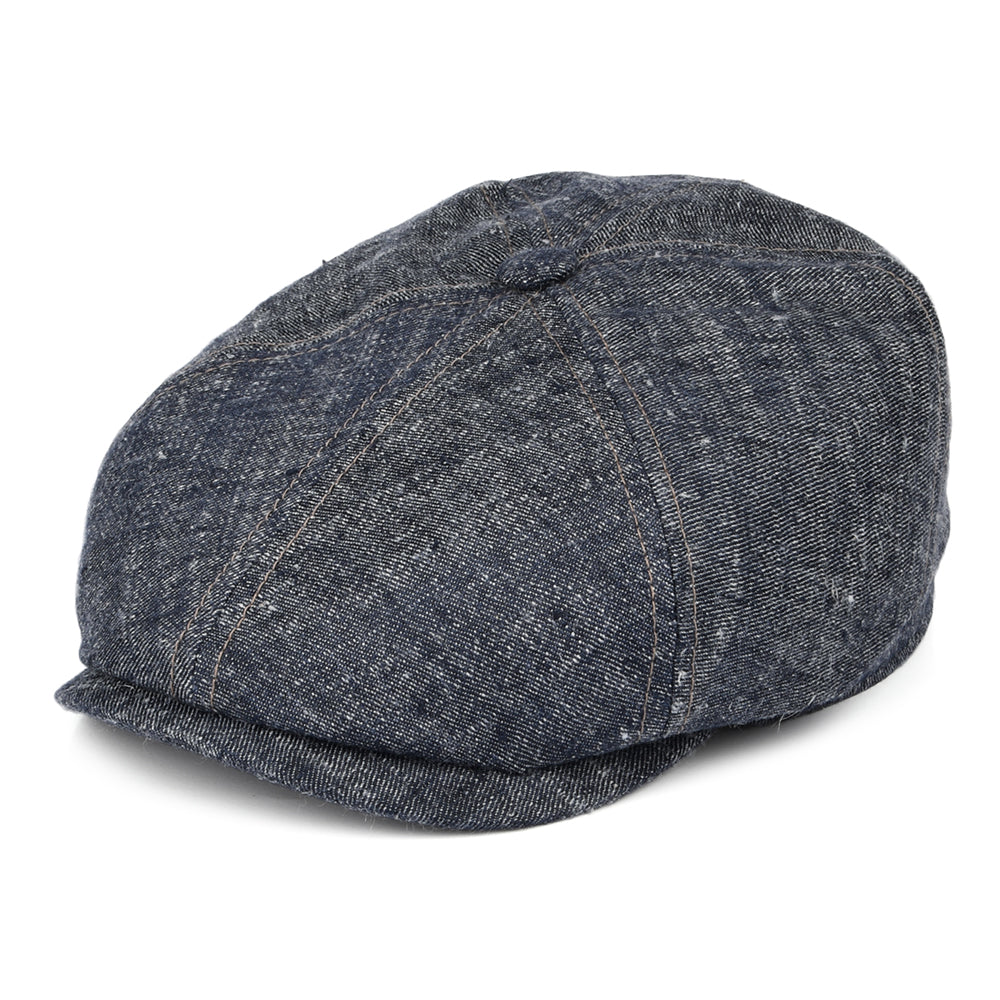 Casquette Gavroche en Lin et Soie bleu STETSON