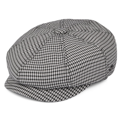 Casquette Gavroche Seersucker Laz noir-blanc BAILEY