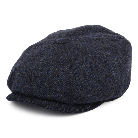 Casquette Gavroche en Laine à Chevrons Hatteras bleu STETSON