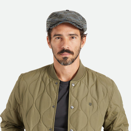 Casquette Gavroche Pied-de-Poule Brood pierre-bleu BRIXTON