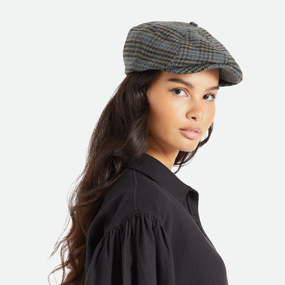 Casquette Gavroche Pied-de-Poule Brood pierre-bleu BRIXTON