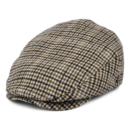 Casquette Plate Pied-de-Poule Hooligan blanc cassé-sable BRIXTON