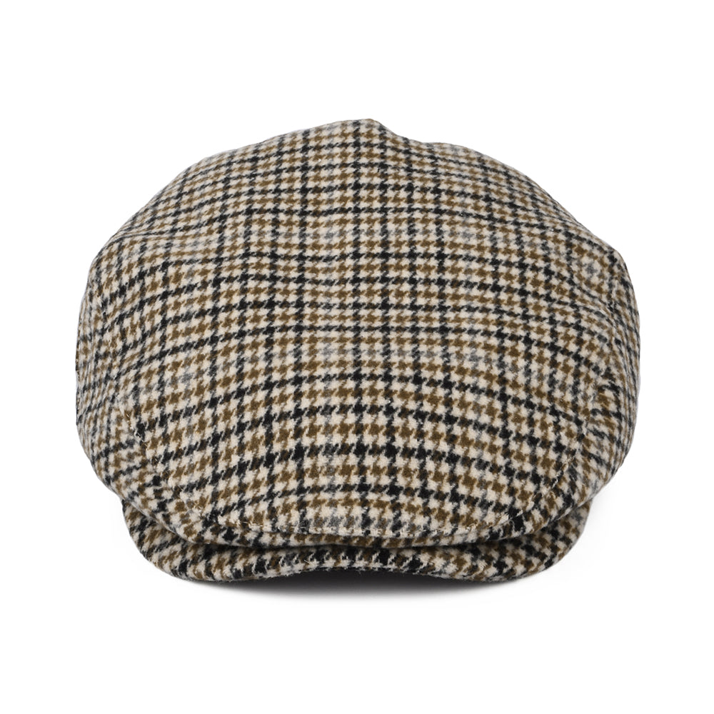 Casquette Plate Pied-de-Poule Hooligan blanc cassé-sable BRIXTON