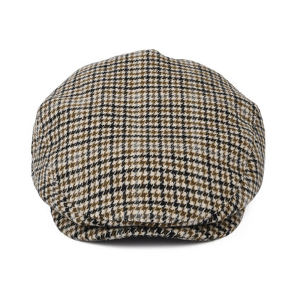 Casquette Plate Pied-de-Poule Hooligan blanc cassé-sable BRIXTON