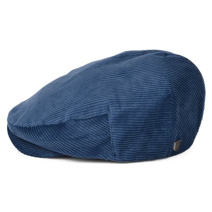 Casquette Plate en Velours Côtelé Hooligan bleu BRIXTON