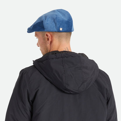 Casquette Plate en Velours Côtelé Hooligan bleu BRIXTON
