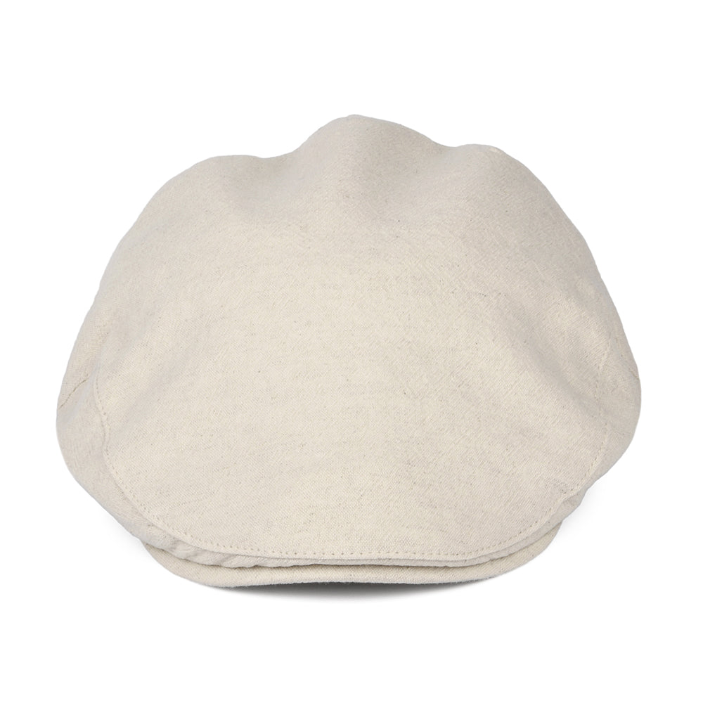 Casquette Plate en Lin et Coton Épais Skye Balmoral crème CHRISTYS