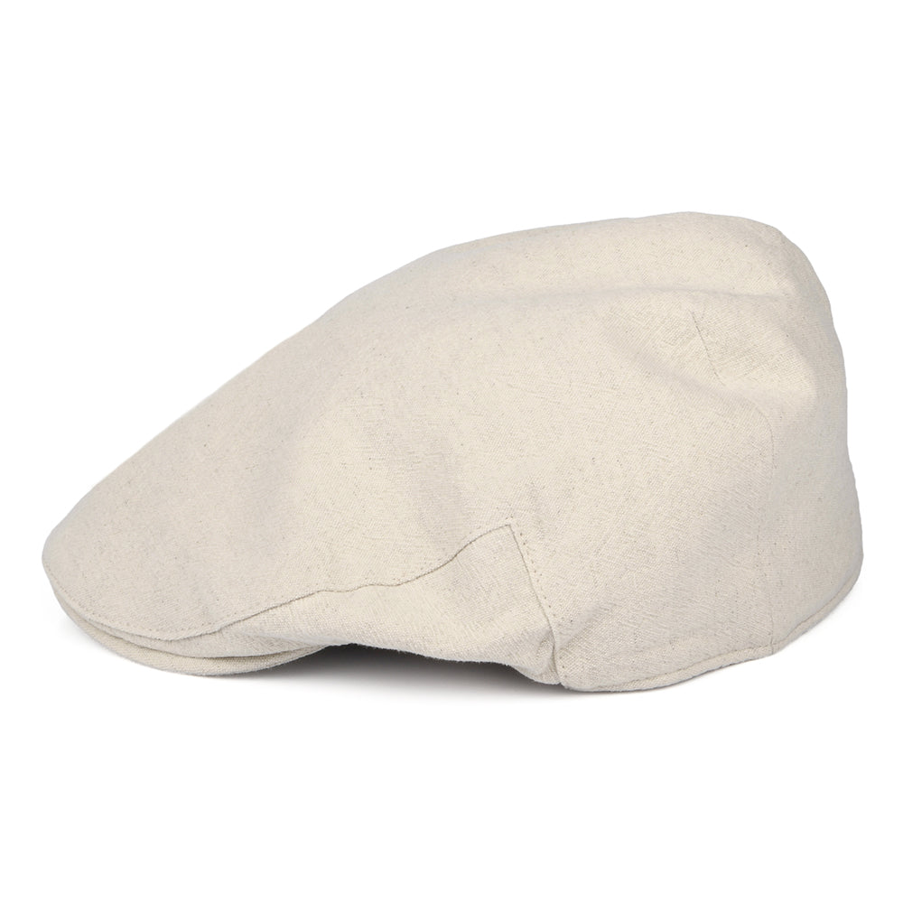 Casquette Plate en Lin et Coton Épais Skye Balmoral crème CHRISTYS