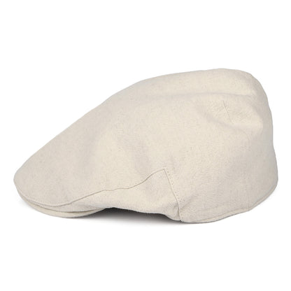 Casquette Plate en Lin et Coton Épais Skye Balmoral crème CHRISTYS
