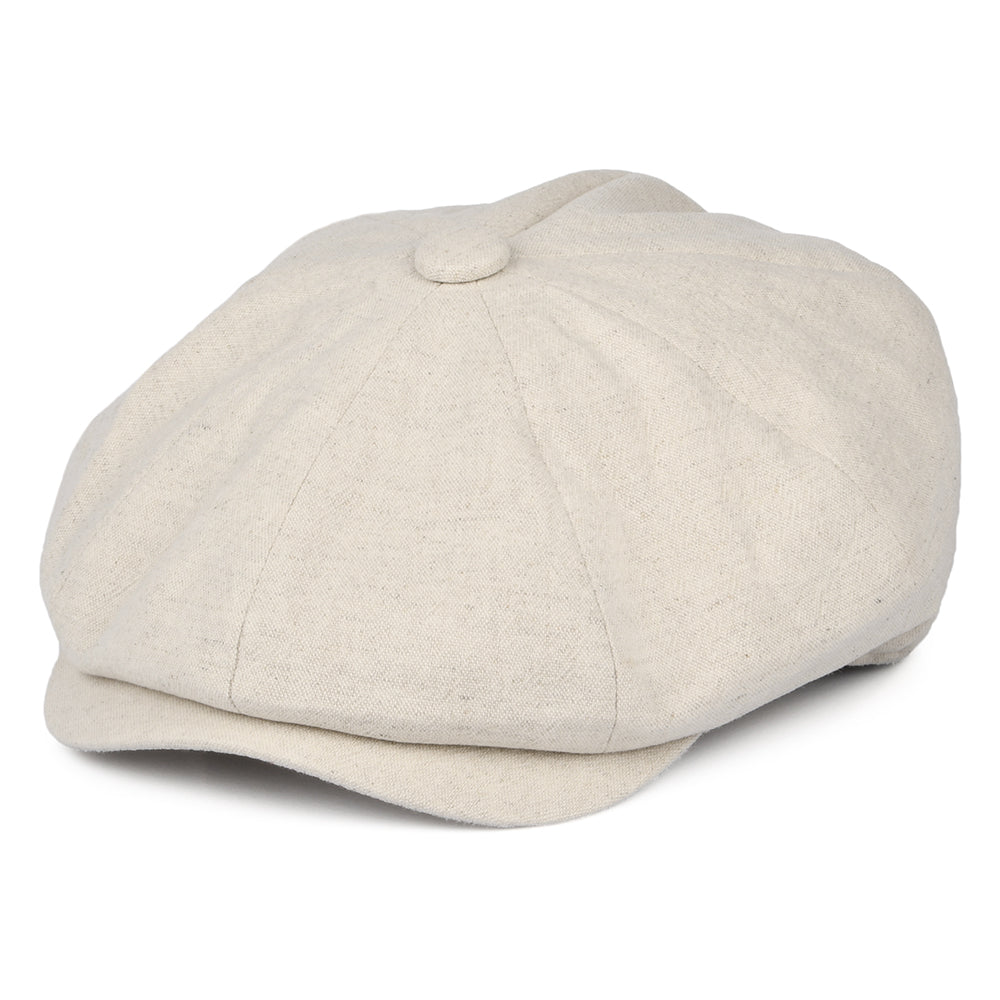 Casquette Gavroche en Lin Épais Alfie crème CHRISTYS
