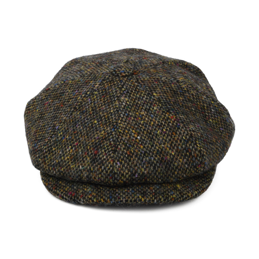 Casquette Gavroche en Tweed du Donegal Chiné Calotte Profonde multicolore CITY SPORT