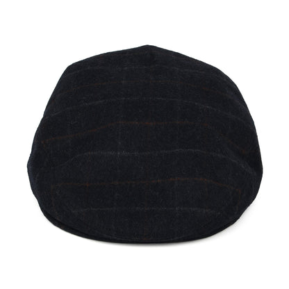 Casquette Plate en Laine Loden à Carreaux bleu marine CITY SPORT