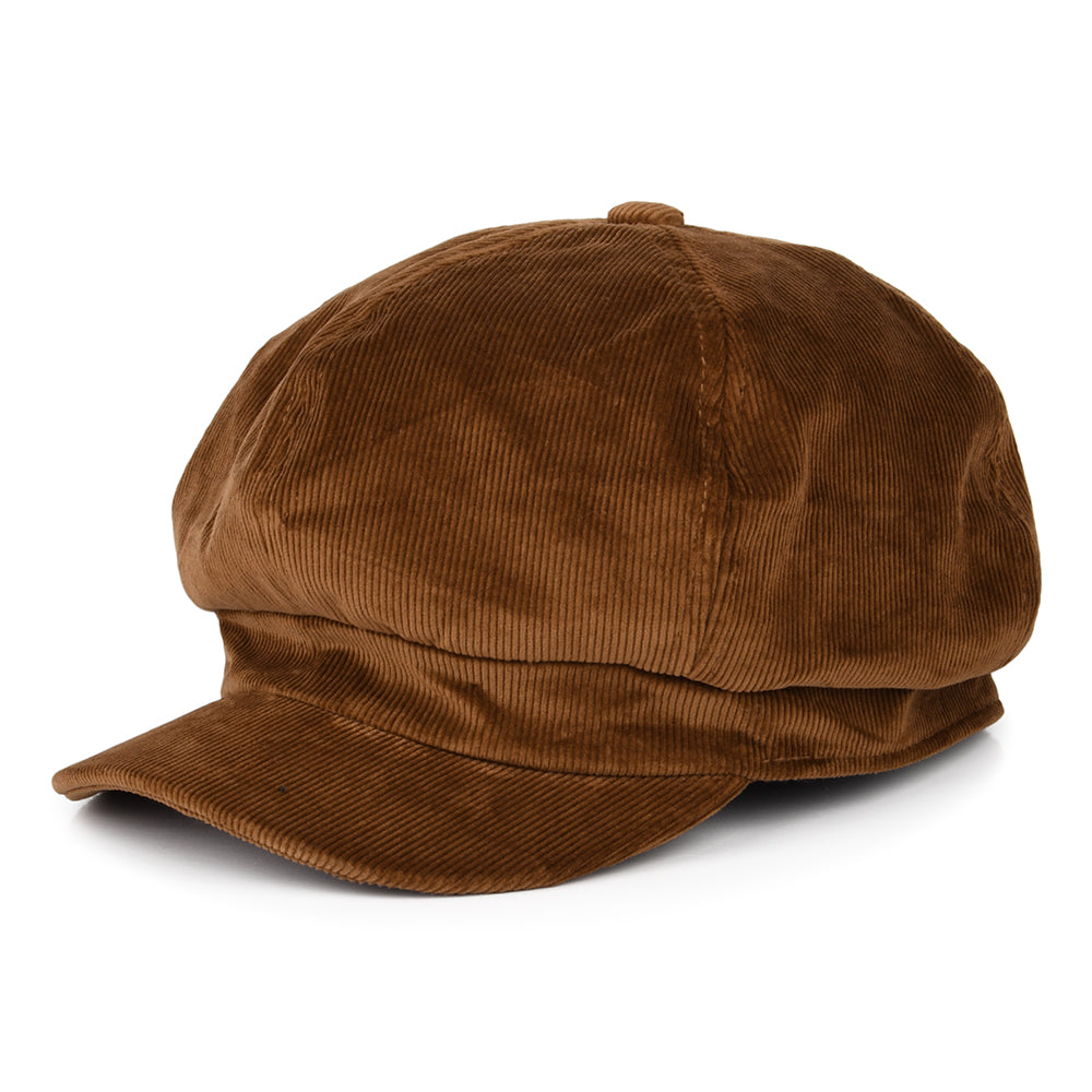 Casquette Gavroche en Velours Côtelé marron KANGOL