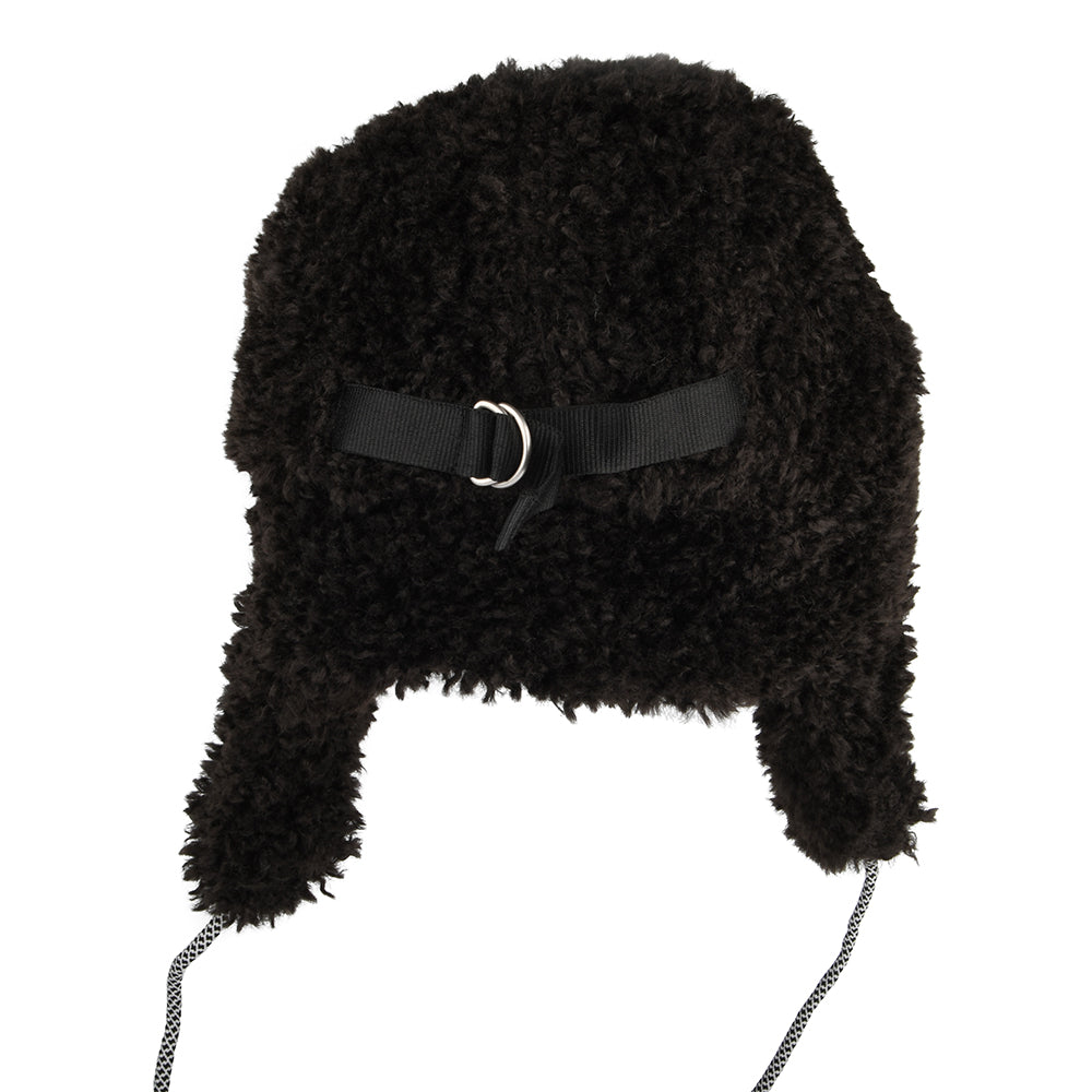 Casquette Saharienne en Imitation Peau de Mouton Utility noir KANGOL