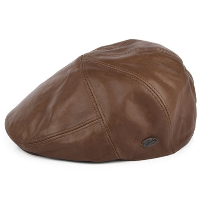 Casquette Plate en Cuir Reffell marron BAILEY