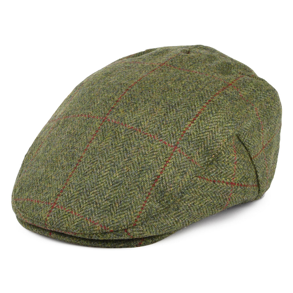 Casquette Plate Imperméable à Chevrons et Carreaux mousse-beige sable FAILSWORTH