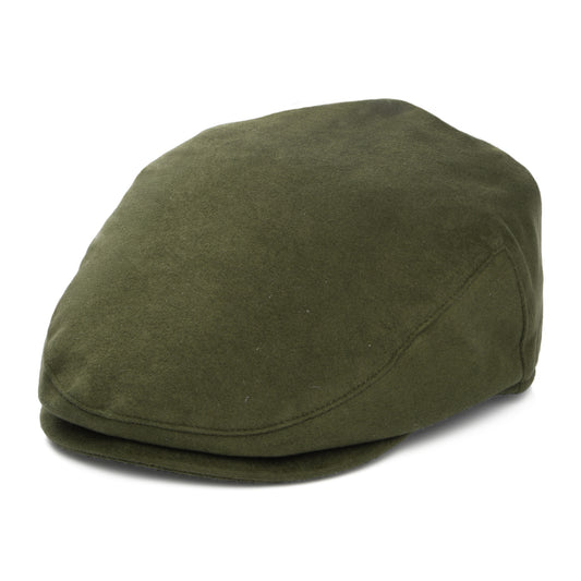 Casquette Plate en Moleskine Imperméable olive FAILSWORTH