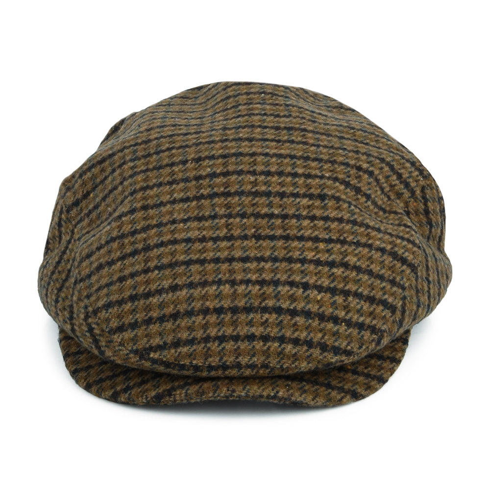 Casquette Plate Pied-de-Poule Hooligan olive clair-marron BRIXTON