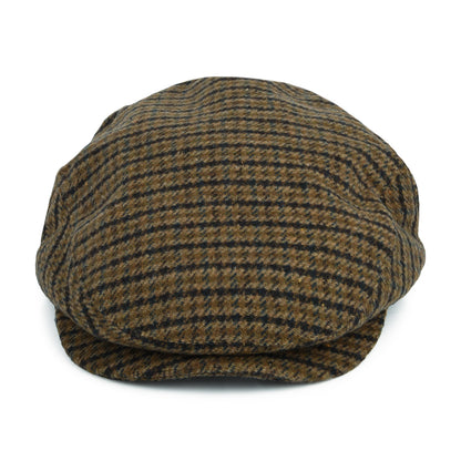 Casquette Plate Pied-de-Poule Hooligan olive clair-marron BRIXTON