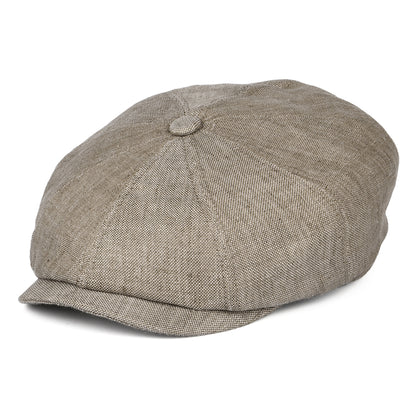 Casquette Gavroche en Lin Chiné Hatteras beige STETSON