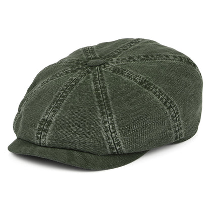 Casquette Gavroche en Coton et Lin Hatteras olive STETSON