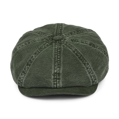 Casquette Gavroche en Coton et Lin Hatteras olive STETSON