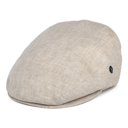 Casquette Plate en Lin à Micro Chevrons avoine CITY SPORT
