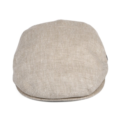 Casquette Plate en Lin à Micro Chevrons avoine CITY SPORT