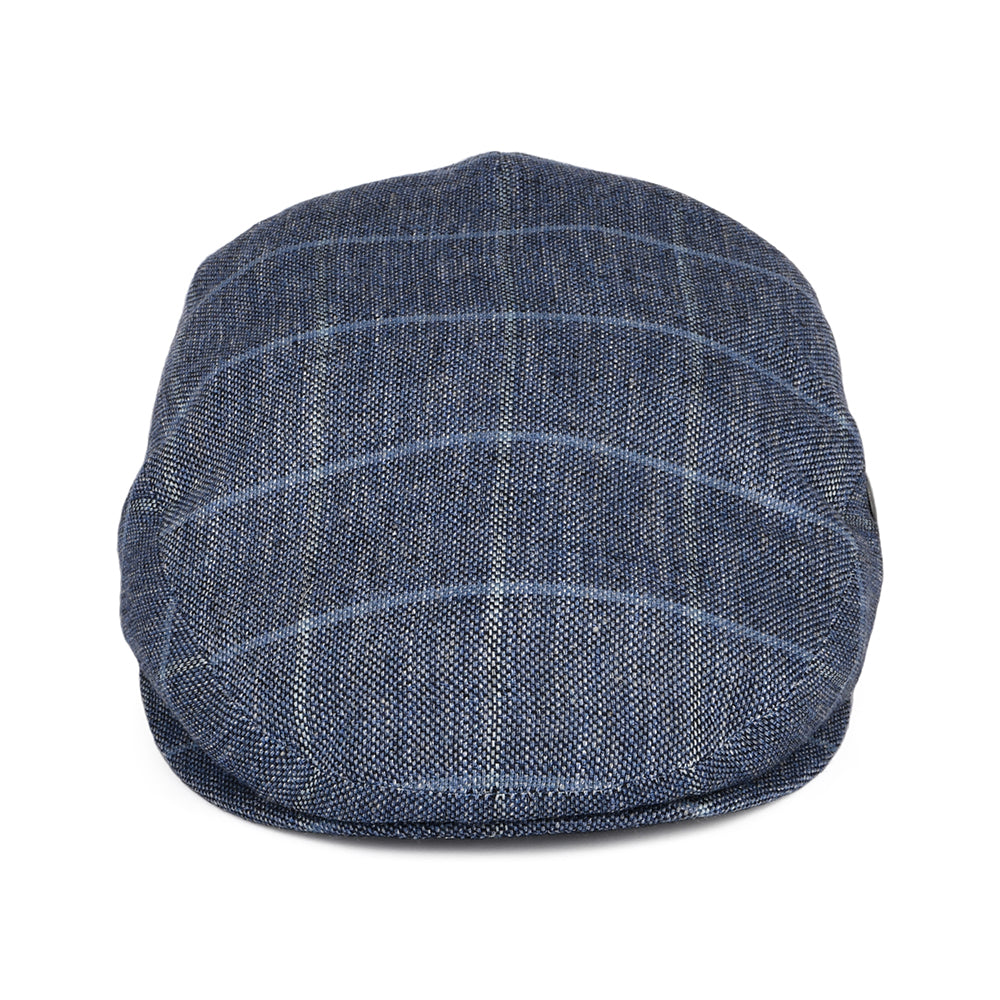 Casquette Plate en Coton Mélangé à Carreaux bleu marine-bleu CITY SPORT
