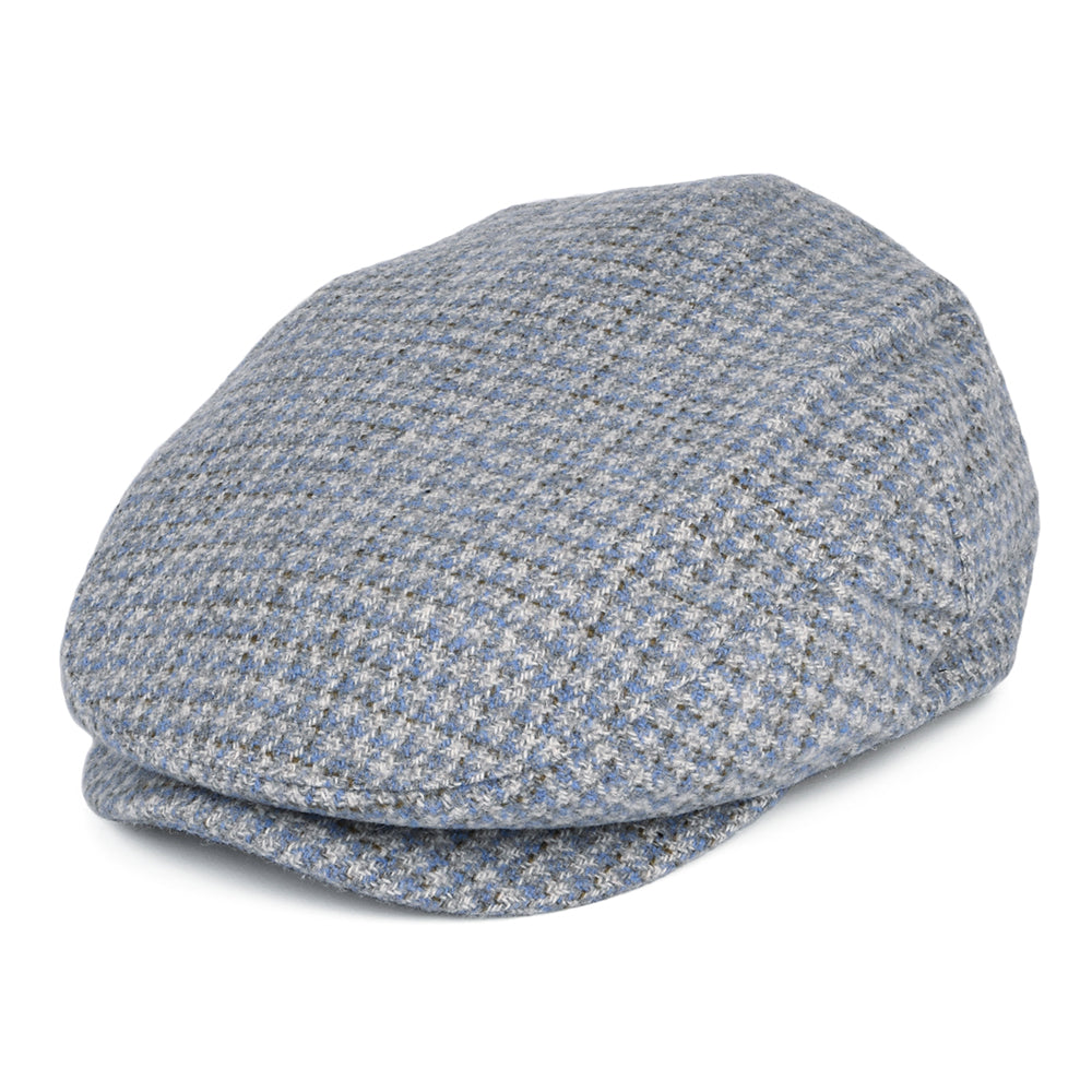 Casquette Plate Pied-de-Poule Hooligan bleu-blanc cassé BRIXTON